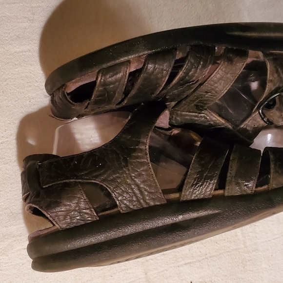 Mephisto Sam Fisherman Black Leather Closed Toe Sz. 10 Euro 44 Sandal - Picture 3 of 12